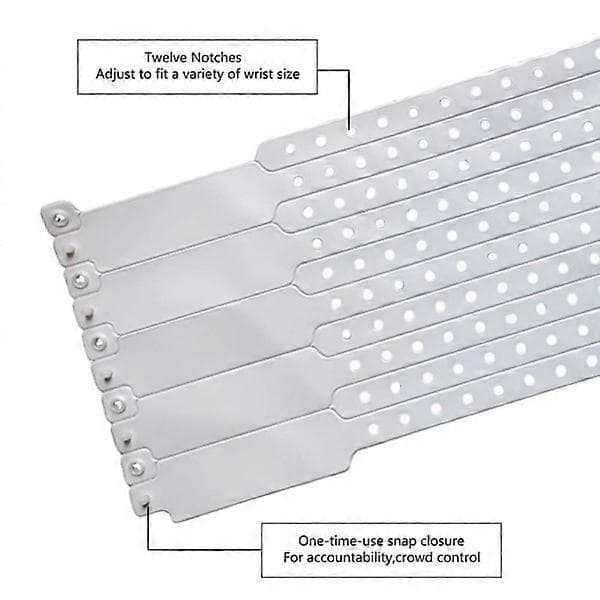 100 st Armband Plastarmband ID-armband