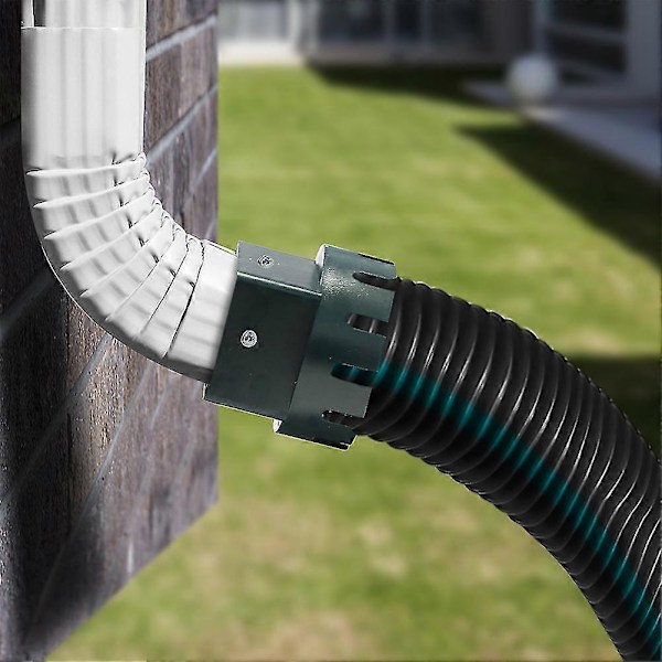 Ruuvikiinnitettävä sadevesijohdinsovitin PVC-viemäriputkelle, sopii 3 tai 4 tuuman putkelle Green 4x3inch