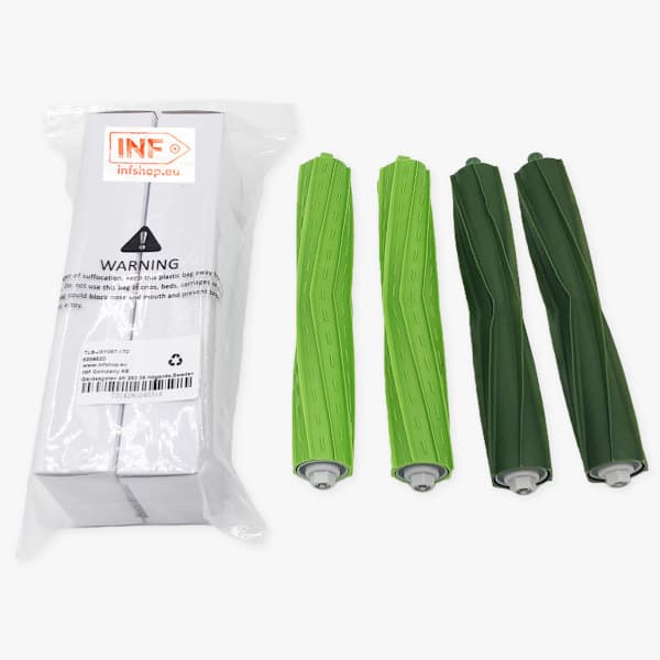 Gummiborste / Rullborste 4-pack Grön iRobot Roomba e/i/j-serien Grön
