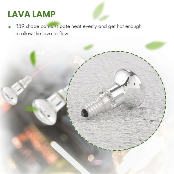 Ersætning Lava Lampe E14 R39 30w Skrue Ind Lyskilde Klar Reflektor Spot Lys Lava Glødepære Transparent 3pcs