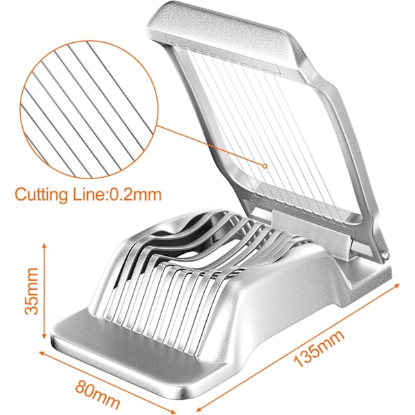 Egg slicer, egg kitchen dishwasher safe, egg cutting line, independent and stable tension