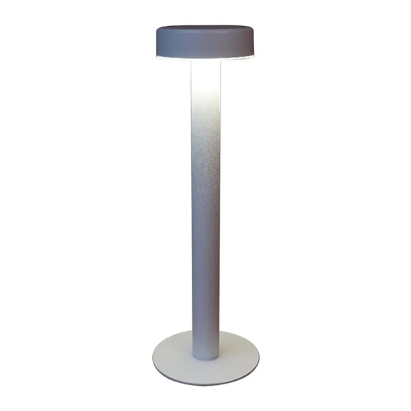 Trådløs LED-bordlampe Oppladbar 2000mAh Metall Aluminium USB LED-bordlampe for Restaurant Bar Soverom Hvit