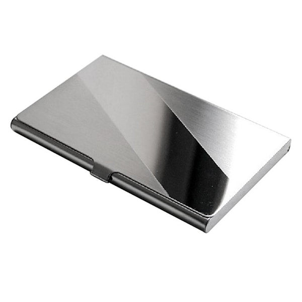 Smalt kortfodral i rostfritt stål \"Diagonal\" - Silver silver