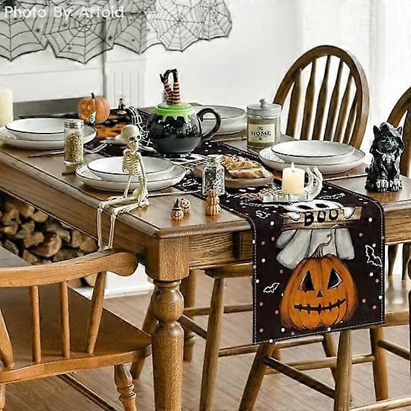 Halloween spøgelse græskar linned bordflag dug Bord restaurant te flag dug