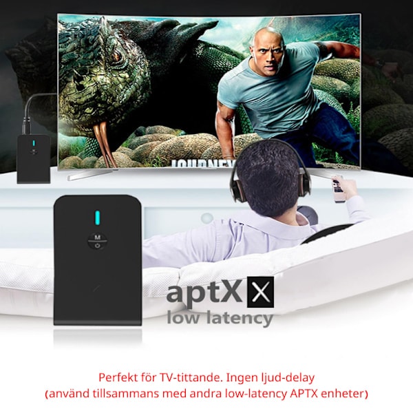 Trådløs Bluetooth-sender og -mottaker 2-i-1 Svart