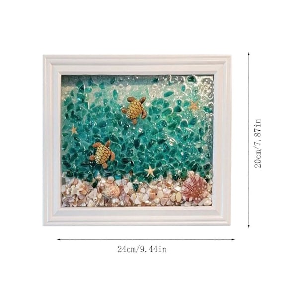 50 ml Sjøglass Kunstsett Sjøglass Kunstsett for Voksne Resin Sjøglass Kunstsett Sjøglass Kunstsett