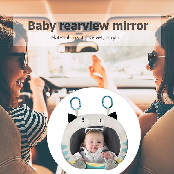 Söt spegel Bilsäker Enkel sikt Baksätesspegel Baby bakre säkerhetsmonitor Bilinredningsdelar Blue