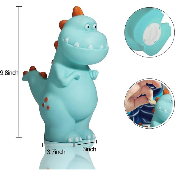 Dinosauruksen säästöpossu lelu. säästöpossu Särkymätön dinosaurusraha. Sarjakuva sininen dinosaurus navetta säästöpossu sininen sininen