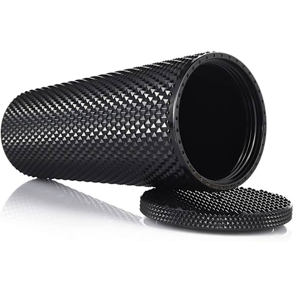 Studded Tumbler med låg og sugerør, genanvendelig kop med sugerør låg, plastik vandflaske, isterning kaffe rejsekrus kop - Sort