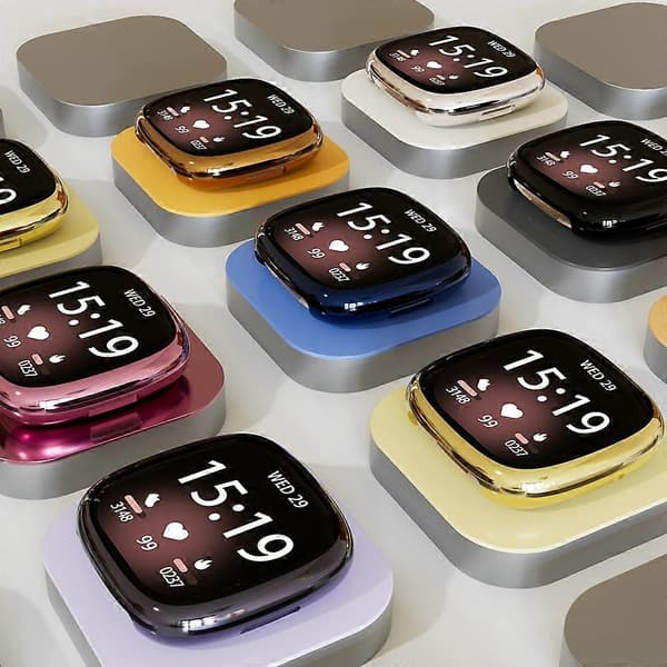 Electroplating TPU -kellokotelo täydellä suojauksella Fitbit Versa 4 / Sense 2 -kelloille For Fitbit Sense  2