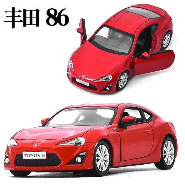 1:36 Toyota Gt86 mittakaavan metallivaluauto malli metalli diecast lahjat lelut lapset keräilylelut koristeet F45