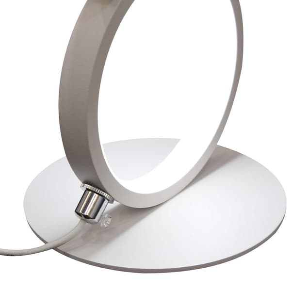 LED Skrivebordslampe Dimbar Moderne Nattbordslampe Hvit Ring