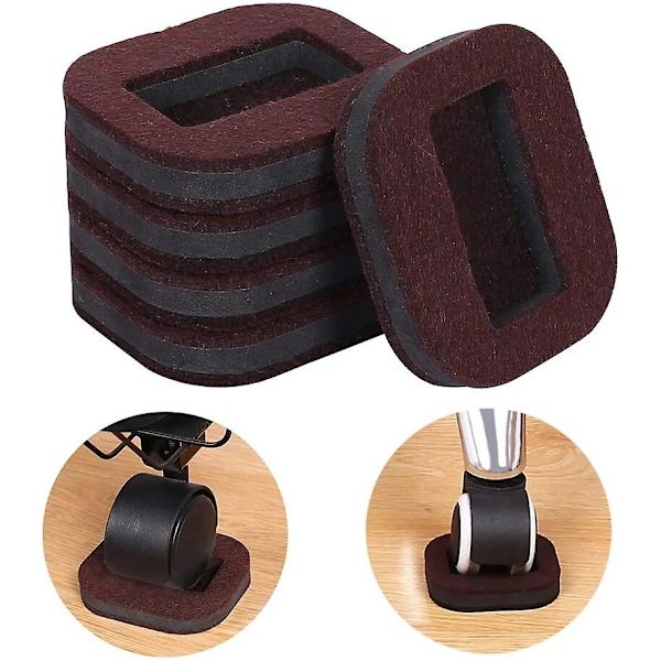 Kontorstol Hjul Stop Møbel Caster Cups Hårdttræ Gulvbeskyttere Anti Vibration Pad Stol Rullefødder Anti-slip Mat (5 Styk)