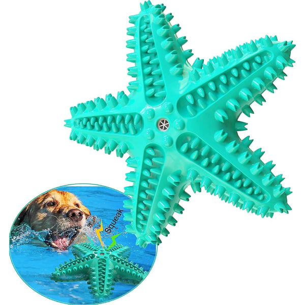 Indestructible Starfish Squeaker Hundeleke, tyggeleke for små mellomstore hunder, store hunder, valper, tannrenseleke