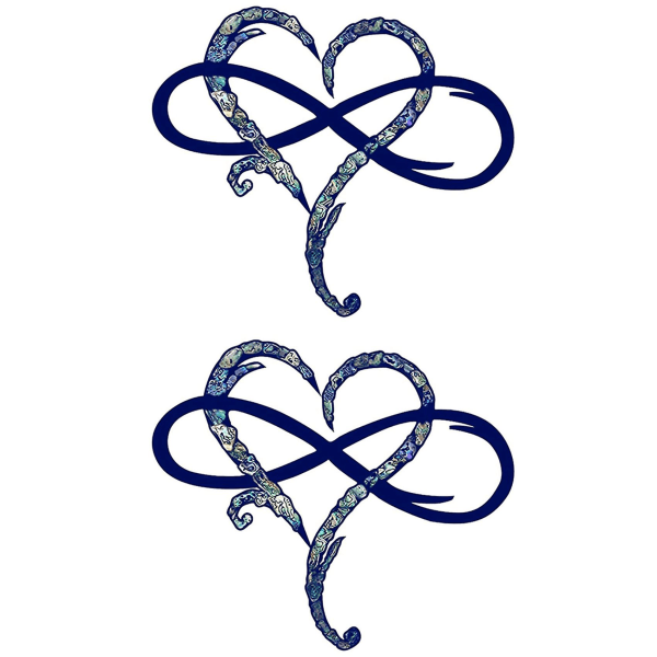 2x Metall Unik Design-vegg Art Romdekorasjon Eternal Love Heart Iron Art Interiørdekorasjoner