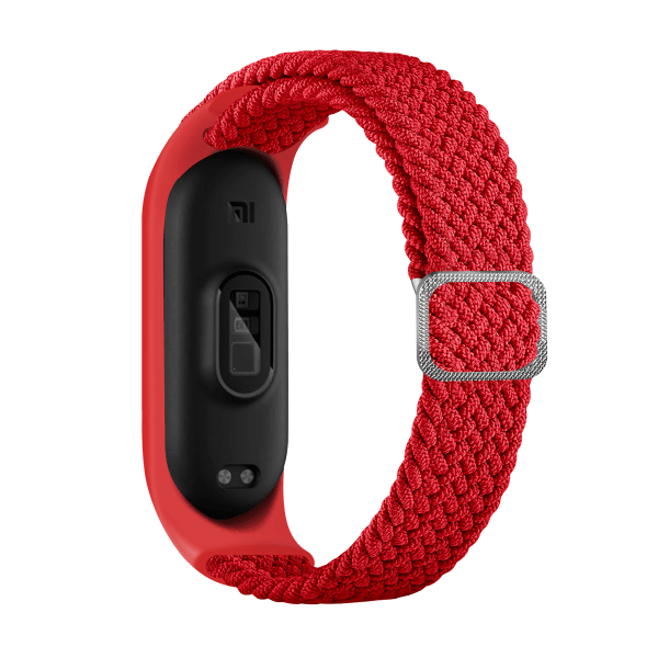 Rannekoru Nylon Xiaomi Mi Band 3/4/5/6/7/NFC Punainen