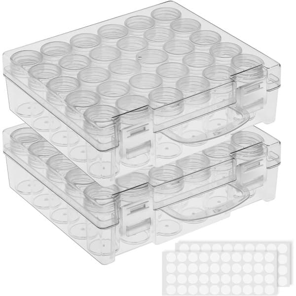 30 roms oppbevaringsveske for diamantmaling, klar plastperleoppbevaringsboks