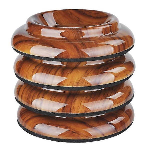 4 st Upright Piano Caster Cups, rosenträ Färg Piano Caster Piano Ben Golvskydd Med Ljuddämpande Skum För Hårdträgolv Akryl