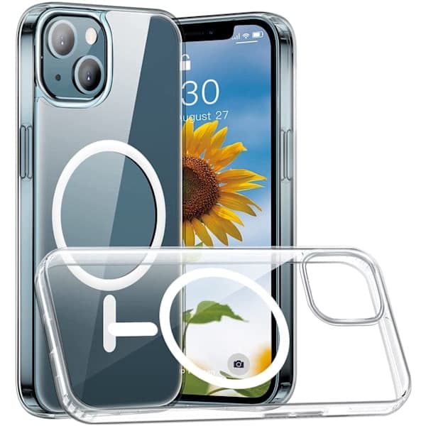 Transparent mobilskal kompatibelt med MagSafe-laddare för iPhone 13 Pro Max