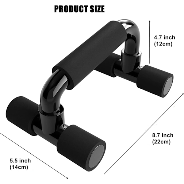Træ Push Up Bars Push Up Stativer med Polstrede Skumgreb Skridsikre Robuste Push Up Håndtag Fantastisk til Mænd og Kvinder