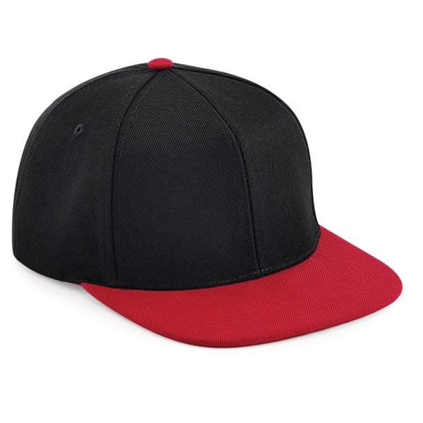 Unisex keps vuxen tvåfärgad basebollkeps One Size Svart/Röd Svart/Röd One Size Black/Red