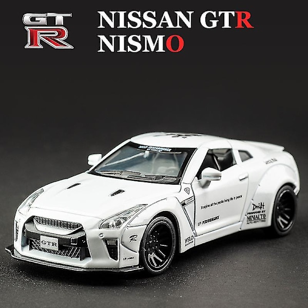 Uusi 1:32 Nissan GTR GT-R R35 Metalliauto Malli Valettu Auto Leikkiautoja Lasten Leikkikalut Lapsille Lahjat Poikien Leikkikalut SXQ White 1