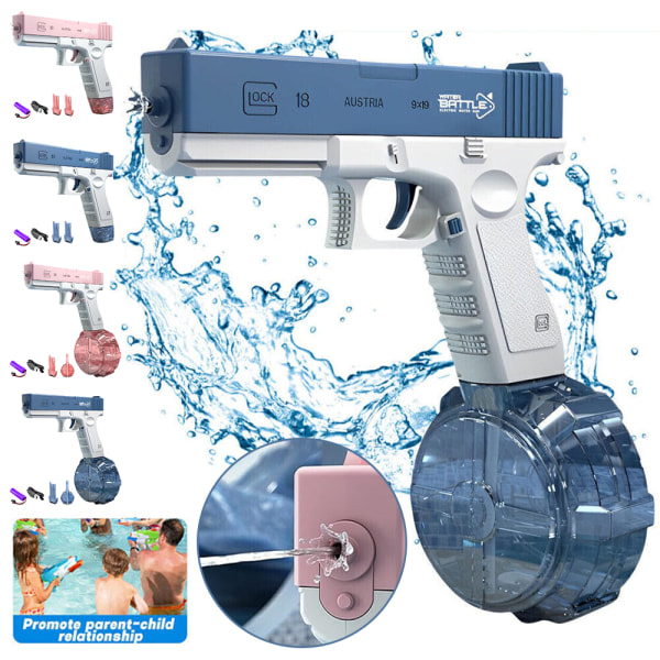 Elektrisk Vattenleksak Automatisk Vattenpistol Leksaker För Barn Sommar Pojkar Flickor Vattenkrig Leksaker Barnpresent Rosa Clip-version Pink clip version