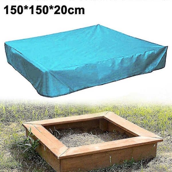 Sandkasse Trekk, Sandkasse Kalesje Med Snøring, Sandkasse Basseng Trekk Sky Blue 150x150x20cm