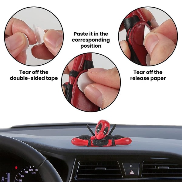 3-pack Deadpool Figuriner, Modelldockor, Borddekoration, Hyllpynt, Presenter