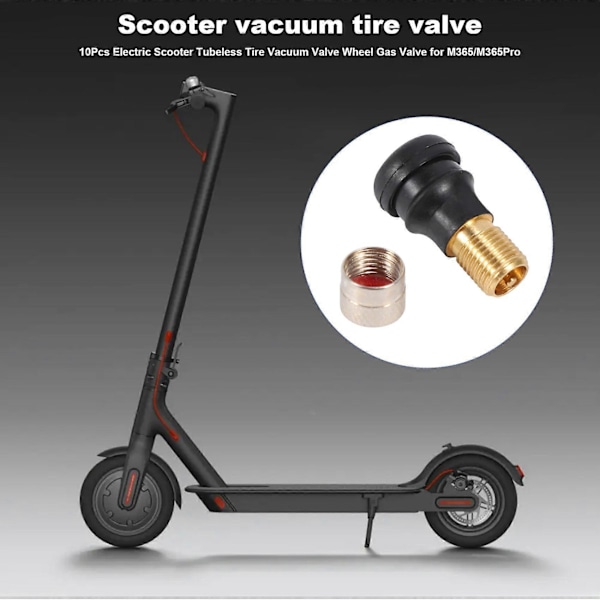 10 st Elektrisk Scooter Slanglösa Däck Vakuumventil Hjul Gasventil för M365 Elektrisk
