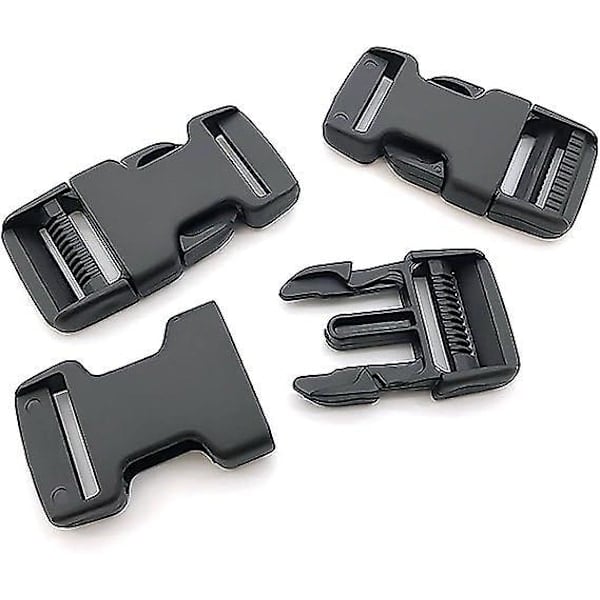 20mm brede sorte plastikspænder - 20-pak