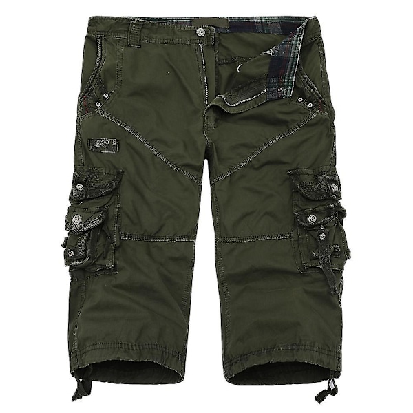Mystdiy Herre Utendørs Casual Cargo Shorts Green 34