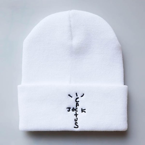 Travi$ Scott Neulohattu Uusi Astroworld Beanie-Korkki Astroworld S white black letter