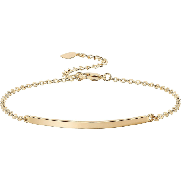 Dame guldstang armbånd Enkelt og udsøgt tyndt ærmet armbånd krog armbånd 14k guldbelagt håndlavede minimalistiske smykker