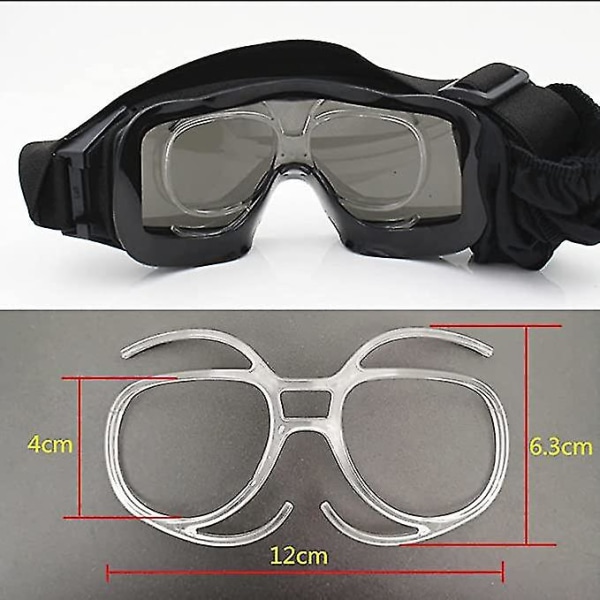 Skidglasögon Insatsram Universal Innerram Snowboard Motorcykelglasögon Utomhusskidåkning Tillbehör för män och kvinnor (klar) (1 st)
