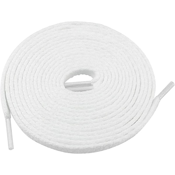 5 par flade snørebånd, 140 x 0,8 cm Hvide snørebånd Dura