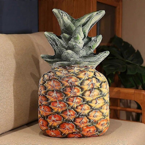 35-55 cm Eläväiset Hedelmäpehmolelut Simuloitu Omena Vesimeloni Mlemon Lychee Ango Mansikka Ananas Durian Täytetty Tyyny Pineapple  A 35-55cm