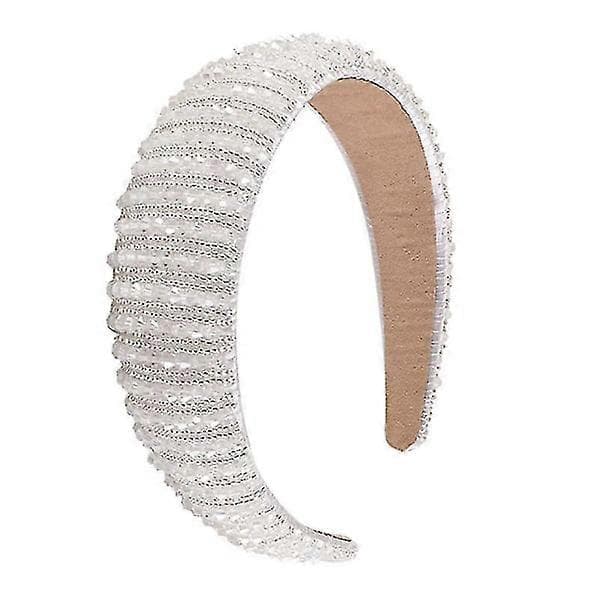 Krystal Rhinestone Hårbøjle (2 stk. Hvid) Sort hvid