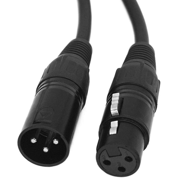 Kort Dmx-kabel, 3' Xlr-kabler, 3-benet mikrofonkabel, studiehøjttalerkabel, 16,4 fod/5m