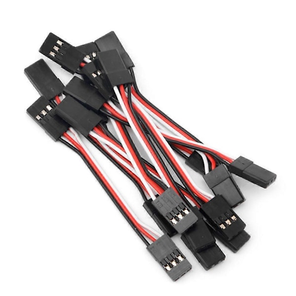 10 stk. 10cm Quadcopter Forlængelses Servo Ledning Futaba JR Han til Han Tråd Kabel RC 100mm
