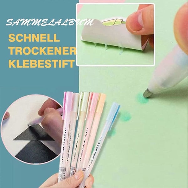 6 kpl Liimakyniä, Scrapbooking Nopeakuivuva Liimakyni, Käsityö Kangas Kyni Liikakyni, Värikäs Nopeakuivuva Liimakyni Sarja Scrapbookingille, Paperikäsityölle