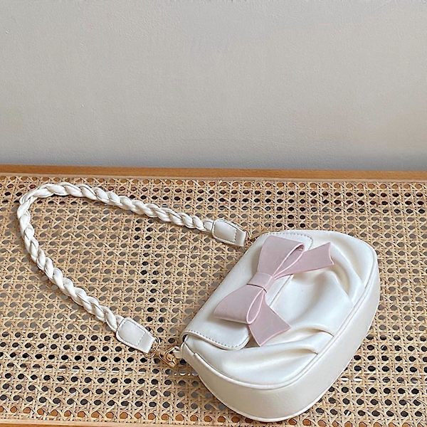 Dame Cloud Tasker Kvinde Rynket Crossbody Taske All-matching Sløjfe Skuldertaske