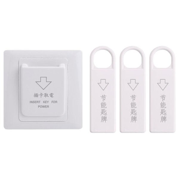 High Grade Hotel Magnetic Card Switch Energy Saving Switch Insert Key For Power With 3 Card