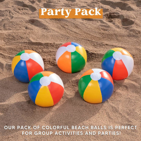 Regnbågsstrandbollar (12-pack), 30 cm uppblåsbara simbassängleksaker för sommarvattenspel Barnkalasfestkombination Set Inkluderar uppblåsbara strandbollar