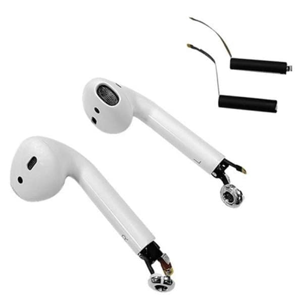 2 erstatningsbatterier for Airpods 1 og 2 generasjon, svart