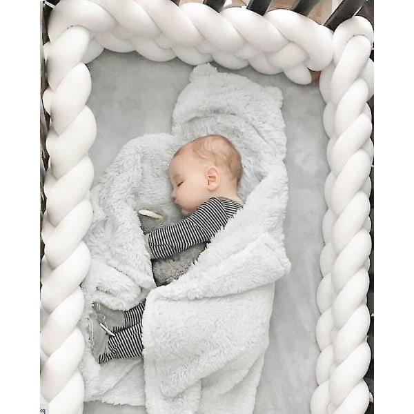 Rl Baby Vævet Knyttet Kuglepude Twist Braid Baby Sleep Bumper Dekoration Bed Surround