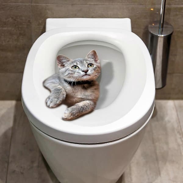 Söpö Kissa Tarra WC-tarra