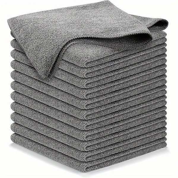 12-pack rymdtema ultrafina mikrofiberdukar - Ränderfria, mångsidiga rengöringsunderverk, elegant utan ansträngning Gray 12 PK