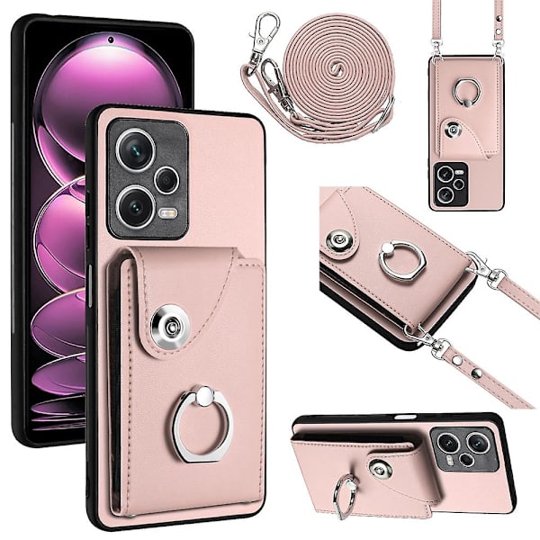 Korttikotelopuhelin Kotelo Xiaomi Redmi Note 12 Pro+ 5G Globalille Pink