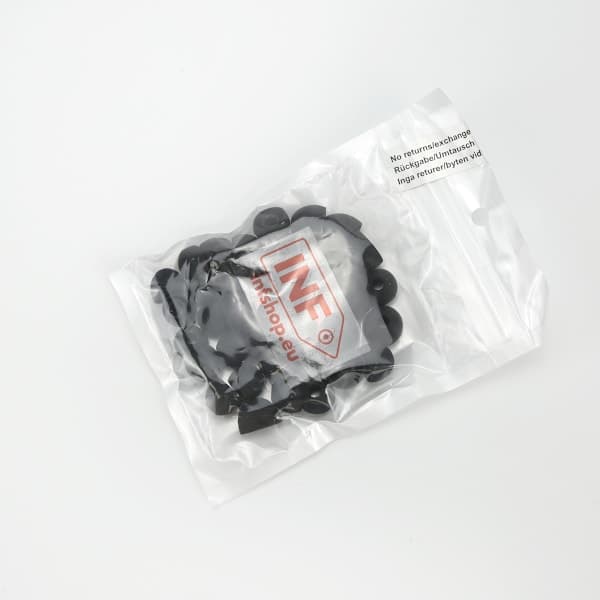 Loop för 22 mm klockarmband 10-pack Svart Svart Black